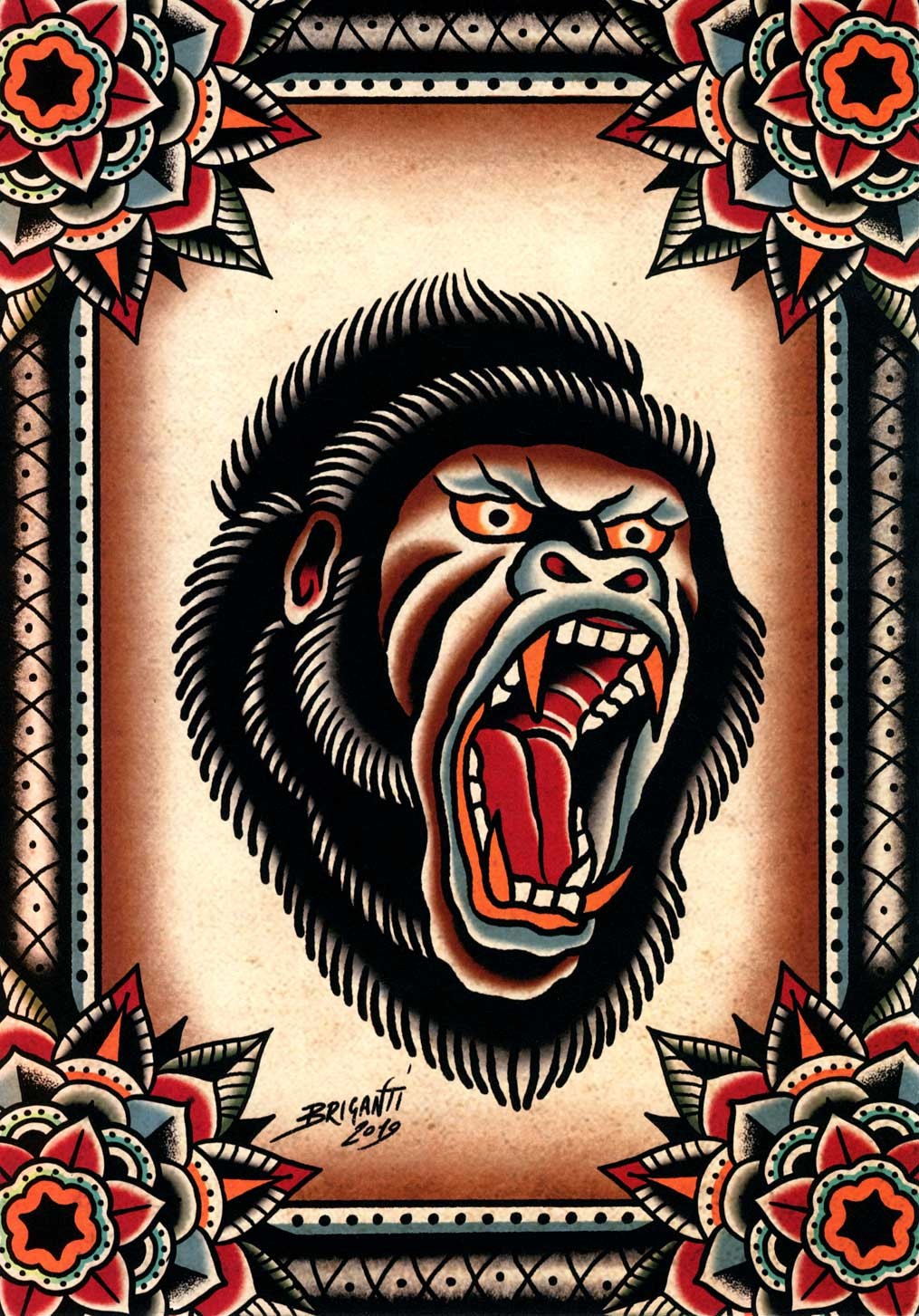 7 Gorilla Traditional design ideas  gorilla tattoo gorilla old school  tattoo
