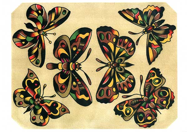 Insects Flash | Traditional | Tattoo Flash | Gentlemans Tattoo Flash
