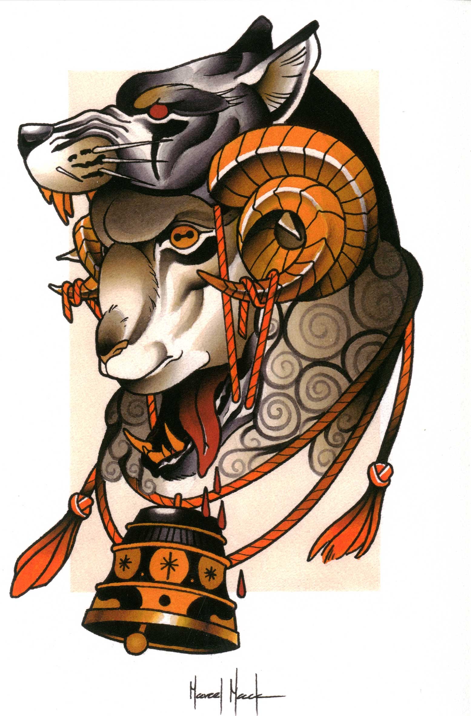 Ram Skull Tattoo by lowkey704 on DeviantArt